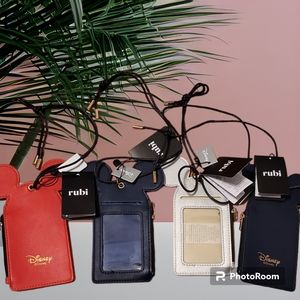 NWT Set of 4 Rubi x Disney Mickey ear lanyard ID card holder